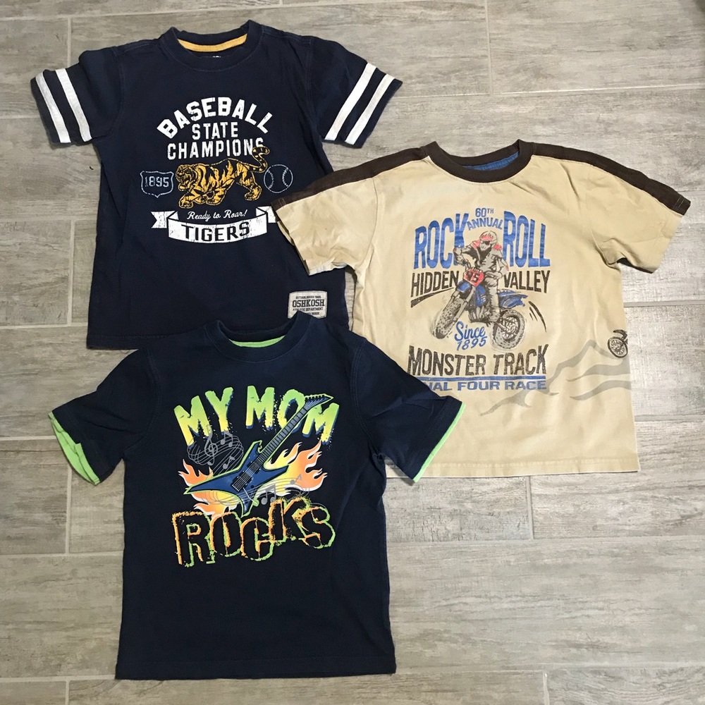 Boys T-shirt Bundle Shirt Top Kids 5 Oshkosh